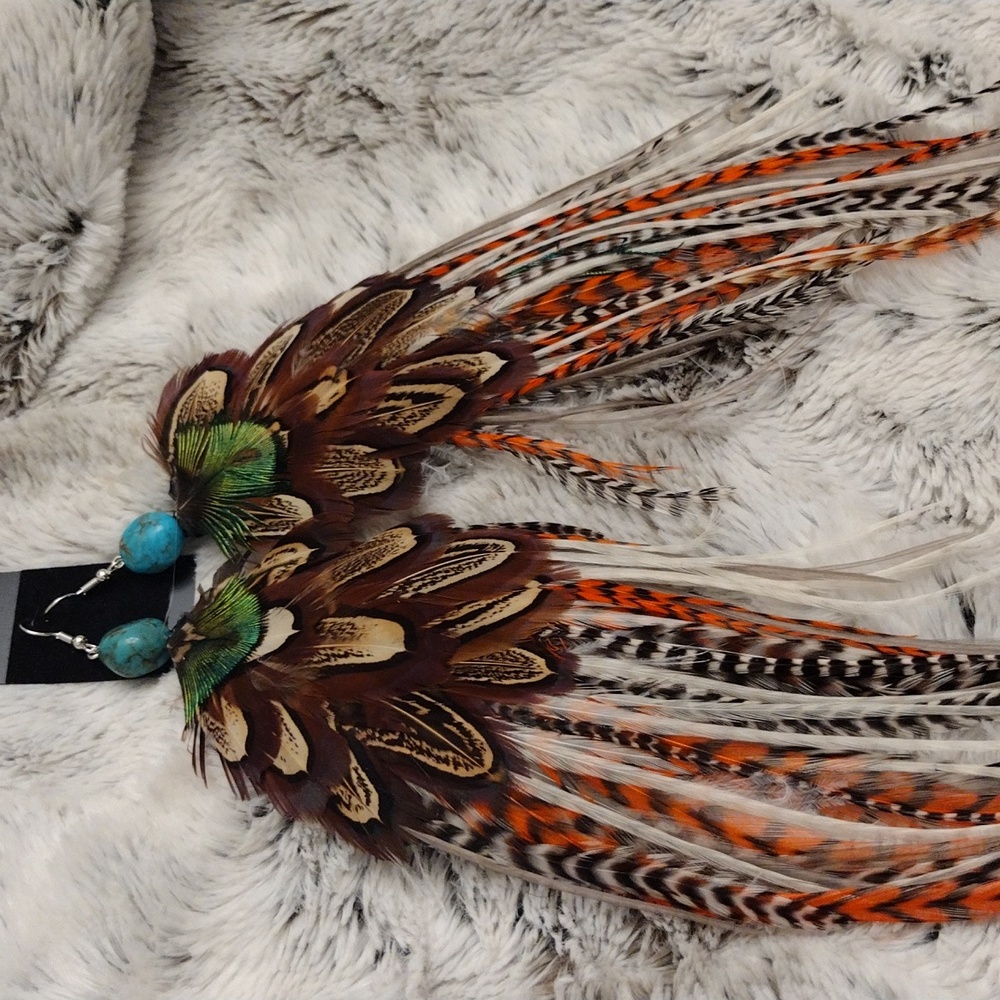 Feather earrings - Picture 3 of 6